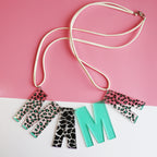 new mother necklace gift for new Mum leopard print Mama necklace mothers day gift for young Mum