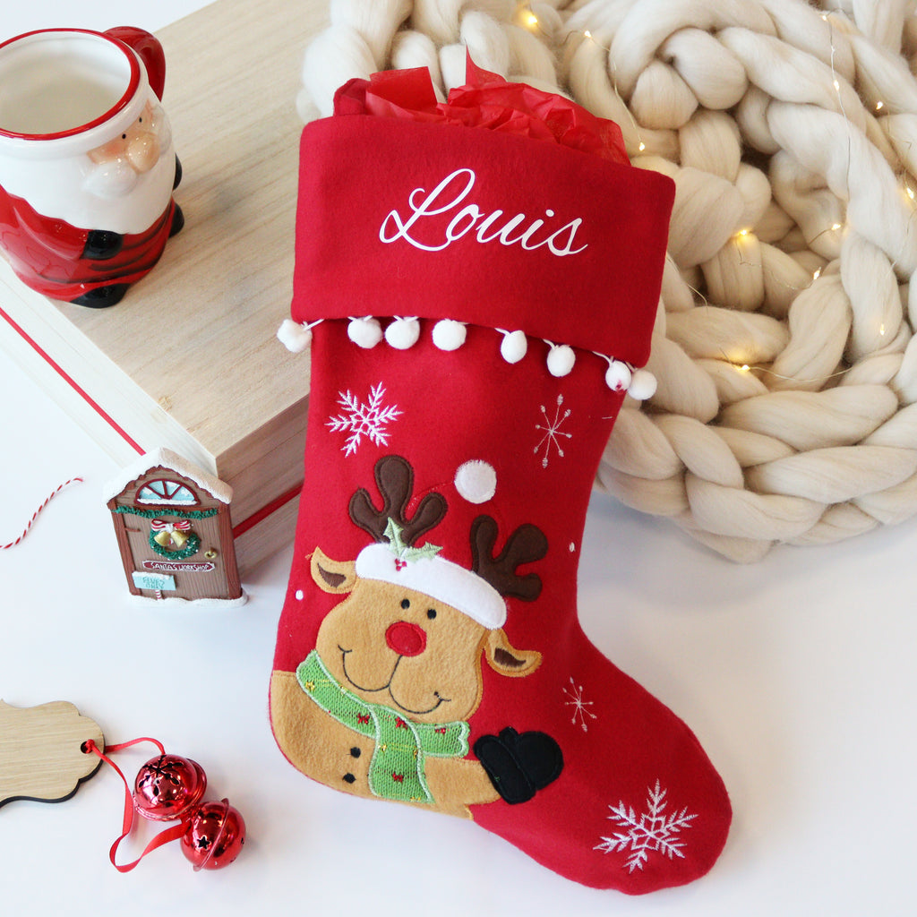 Snowman Or Reindeer Personalised Stocking