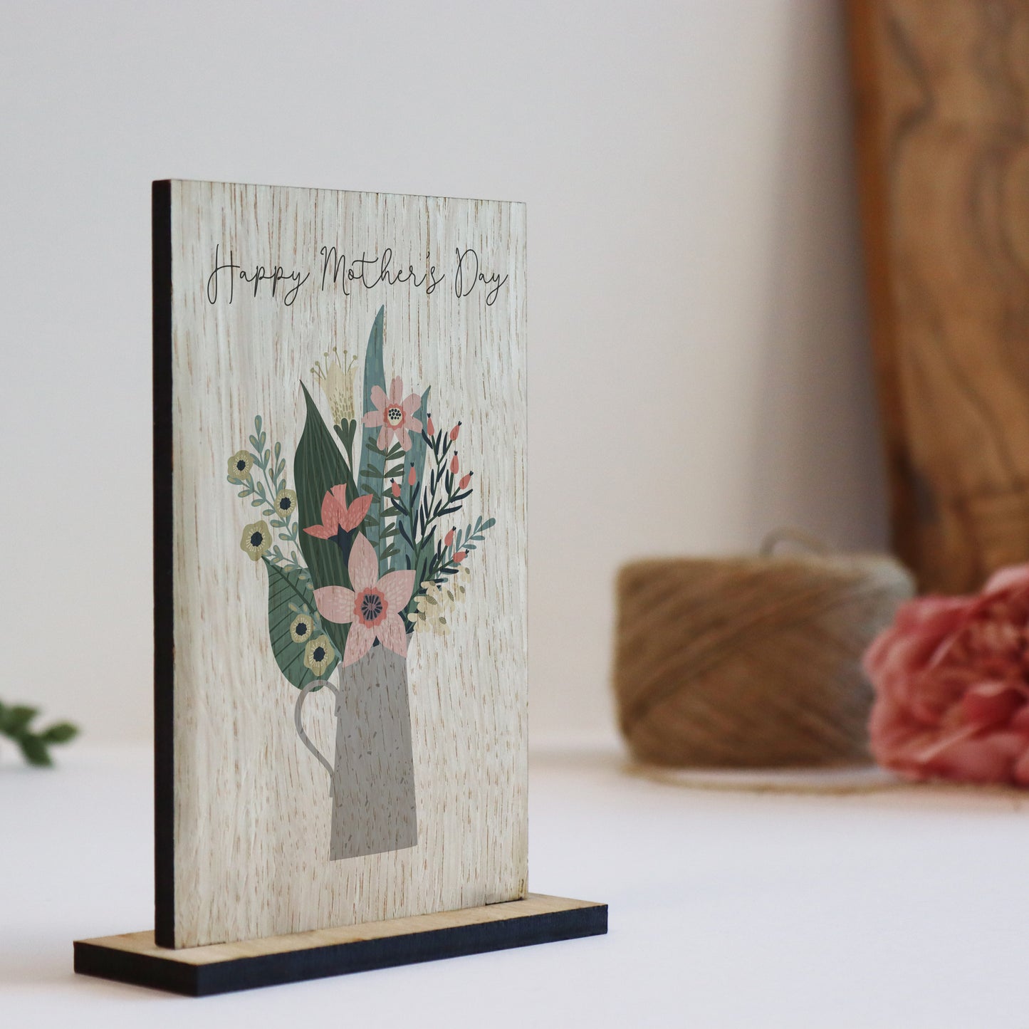 Personalised Oak Flower Stand Alternative Card