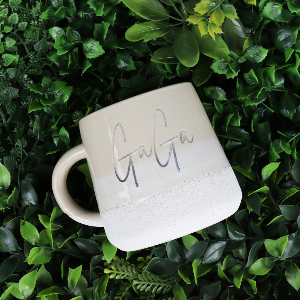 Stoneware Glazed Hand Engraved Mug