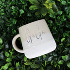 Stoneware Glazed Hand Engraved Mug