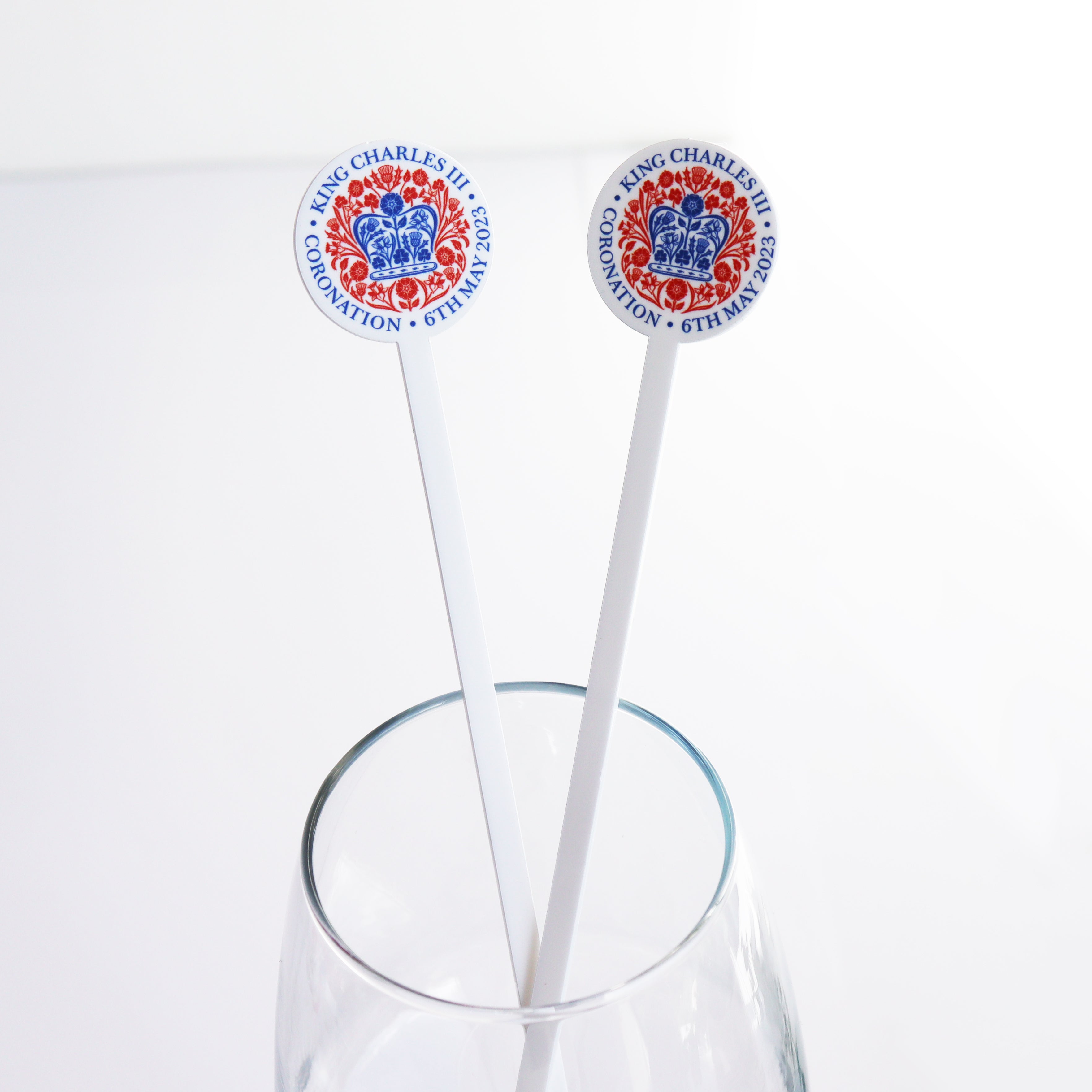official coronation emblem drink stirrers cocktail stirrers for party