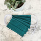 Pack Of Five Teal Pin Spot 100% Cotton Facemask