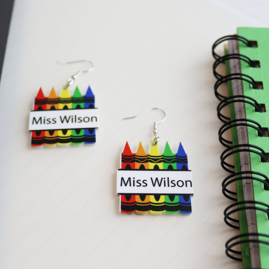 Personalised Teacher Earrings