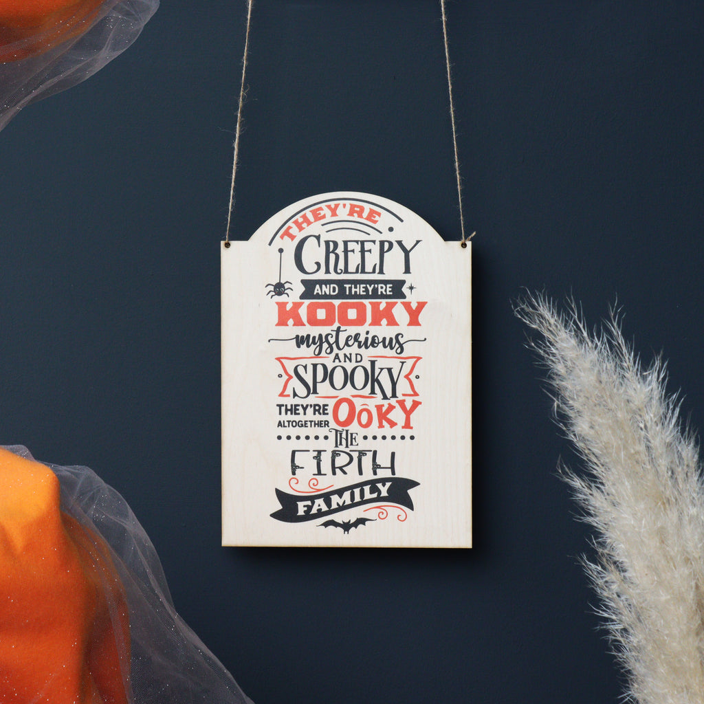 Personalised Halloween Hanging Sign