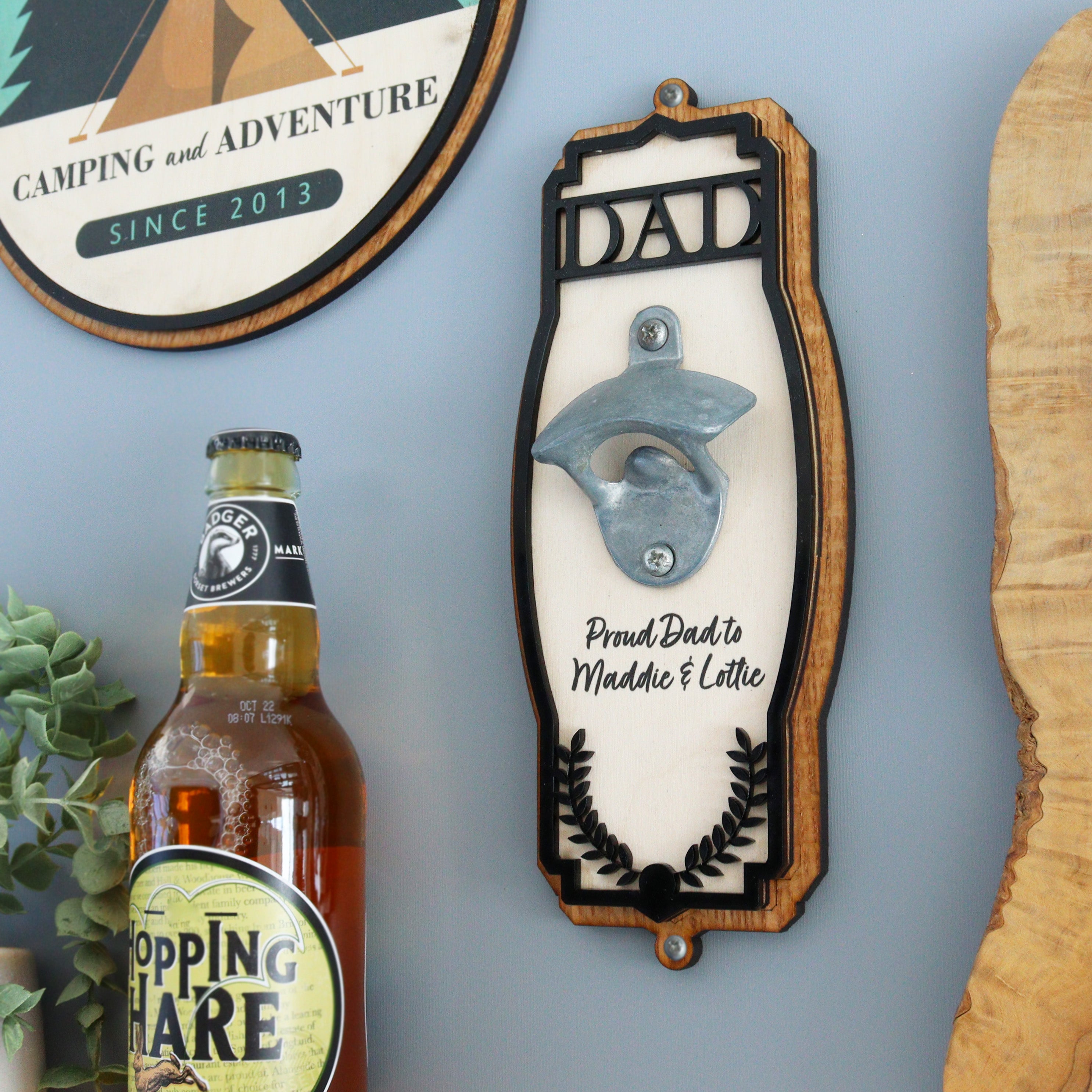 personalised bottle opener for home bar or man cave