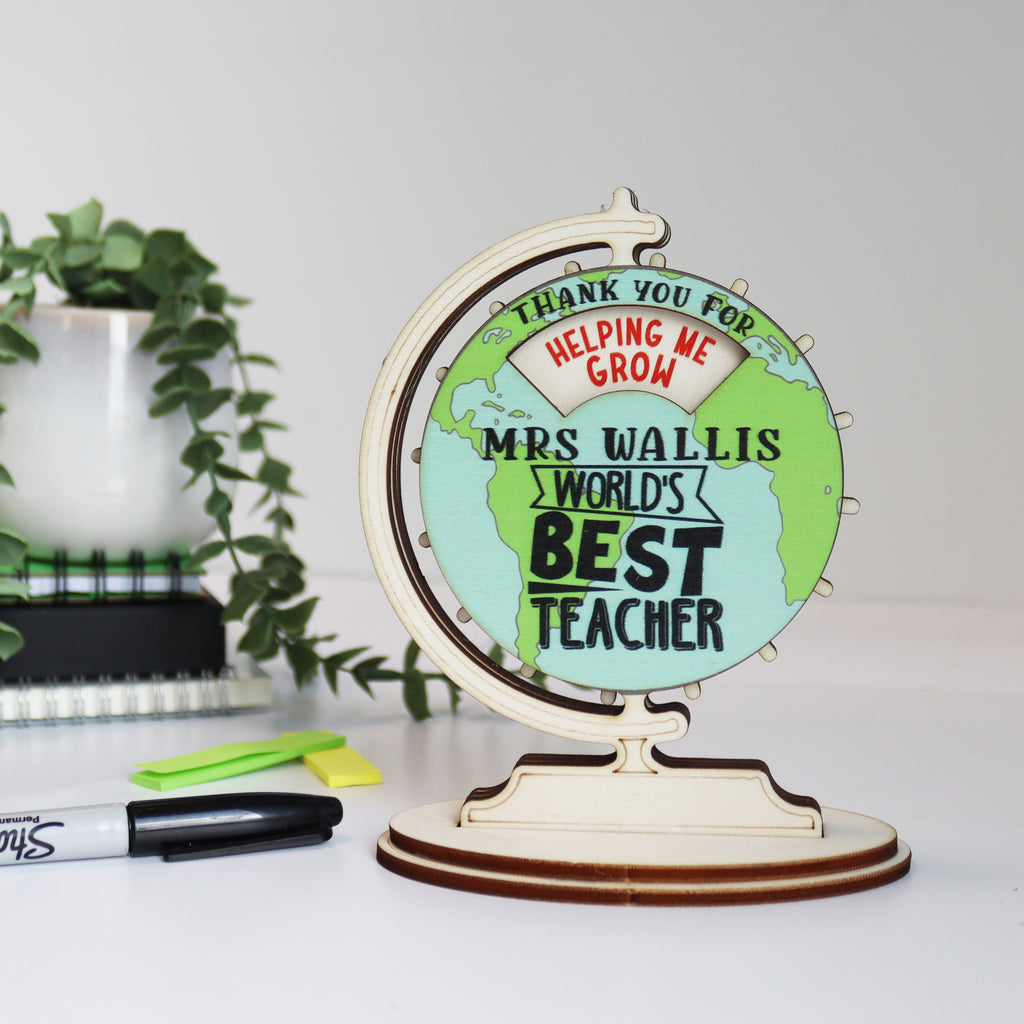 Personalised Wooden Keepsake Best Teacher Card