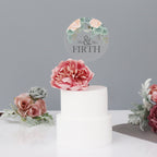 Wedding Cake Topper Blush Pink And Floral