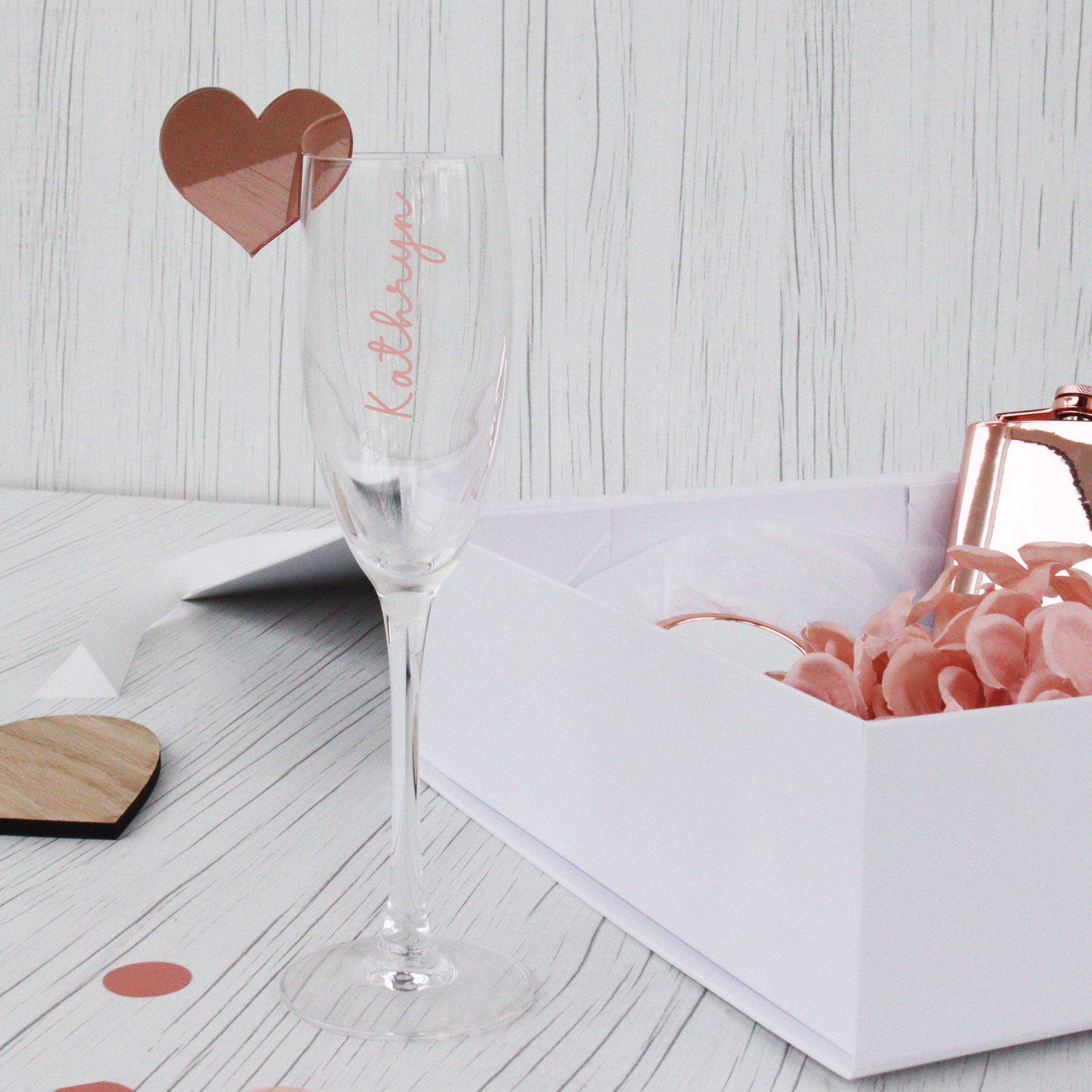 Personalised Bridesmaid Printed Prosecco Glass