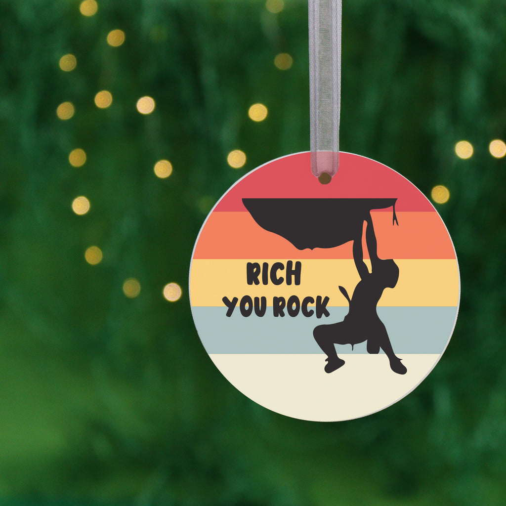 Personalised Bouldering Christmas Tree Decoration