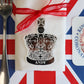 personalised crown coronation place setting silver acrylic