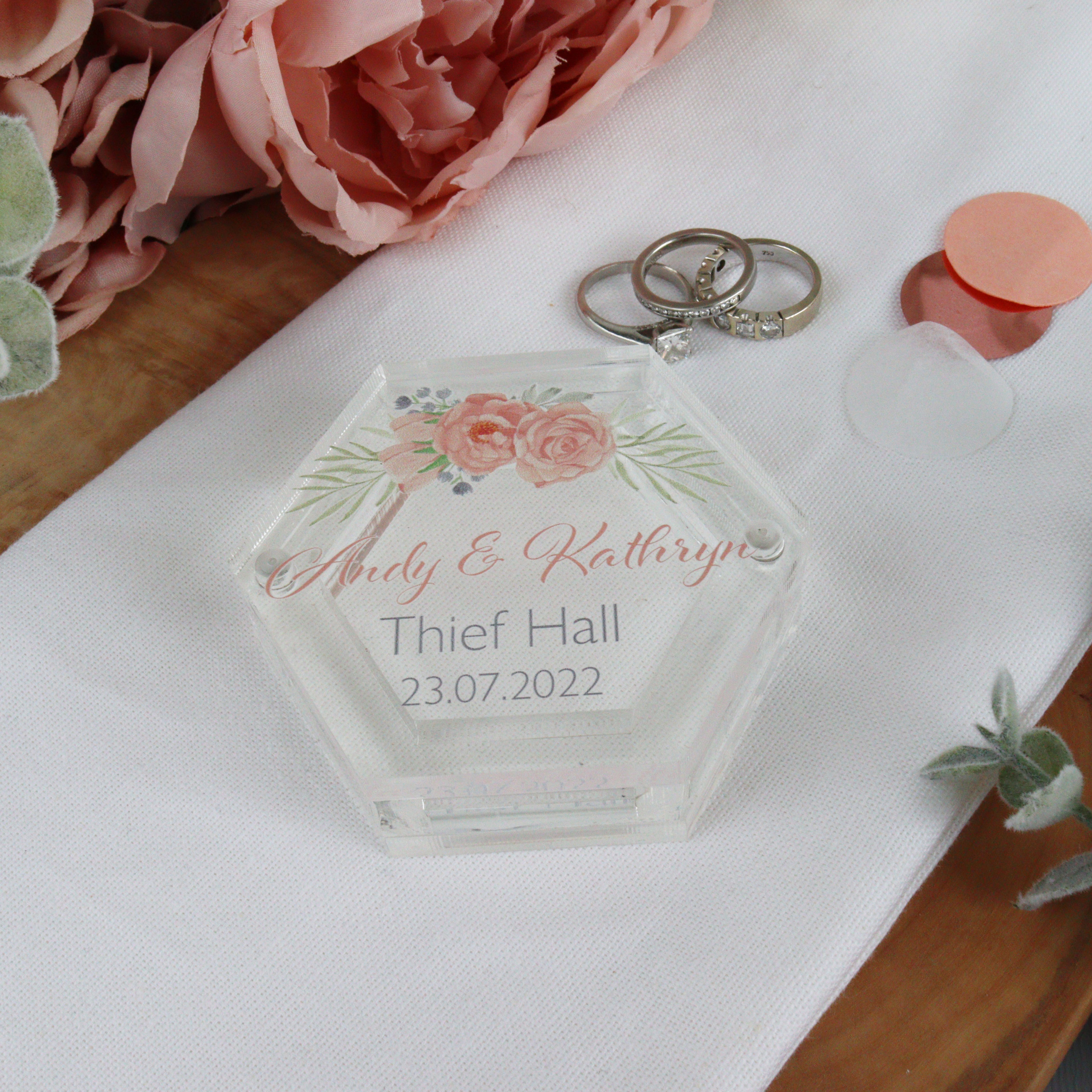 Personalised Acrylic Wedding Ring Box