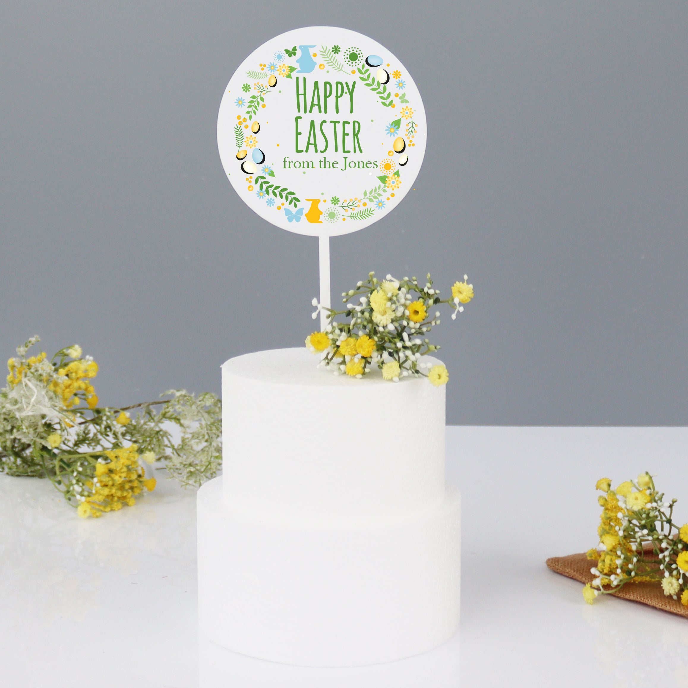 Easter Wreath Cake Topper