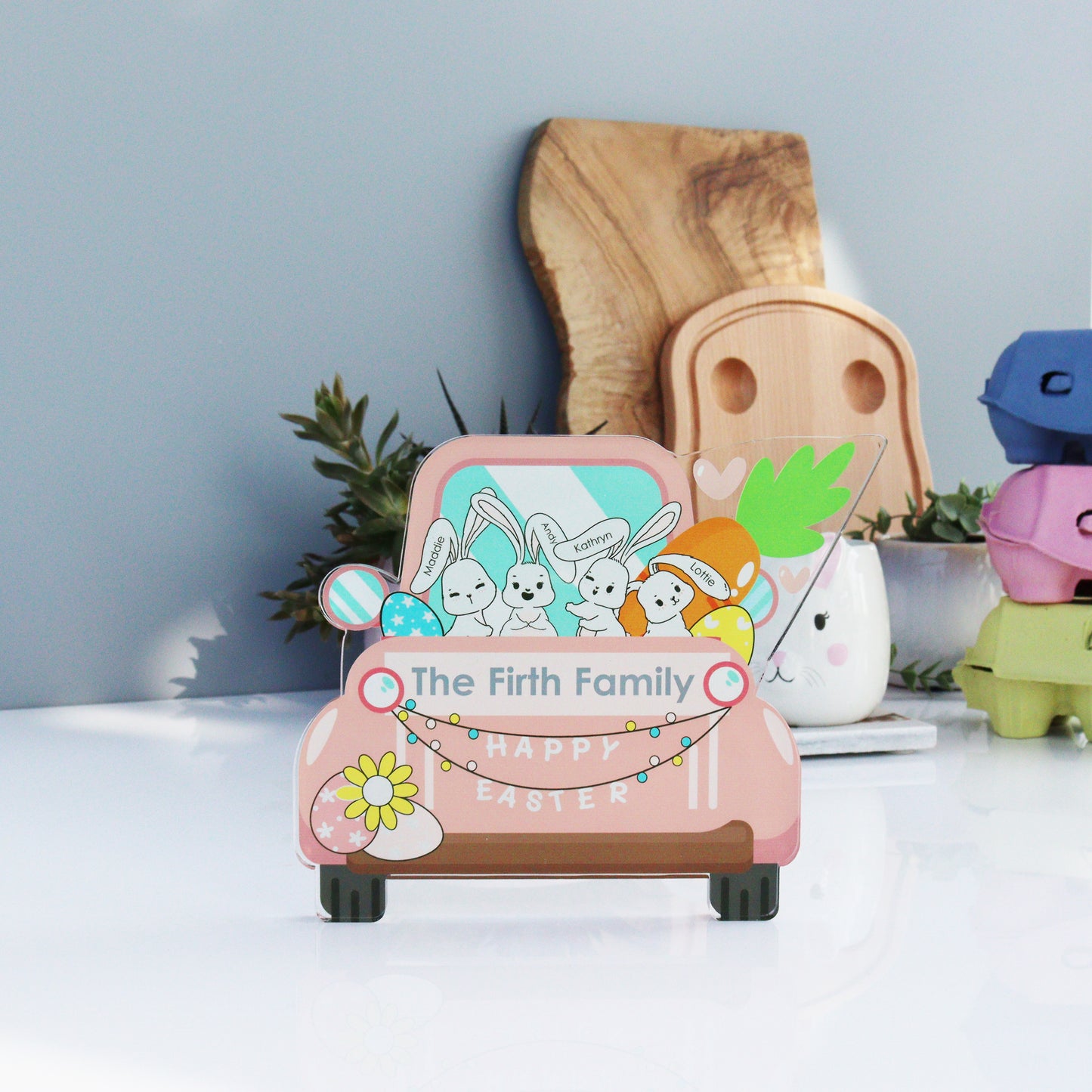 Personalised Family Easter Print Ornament