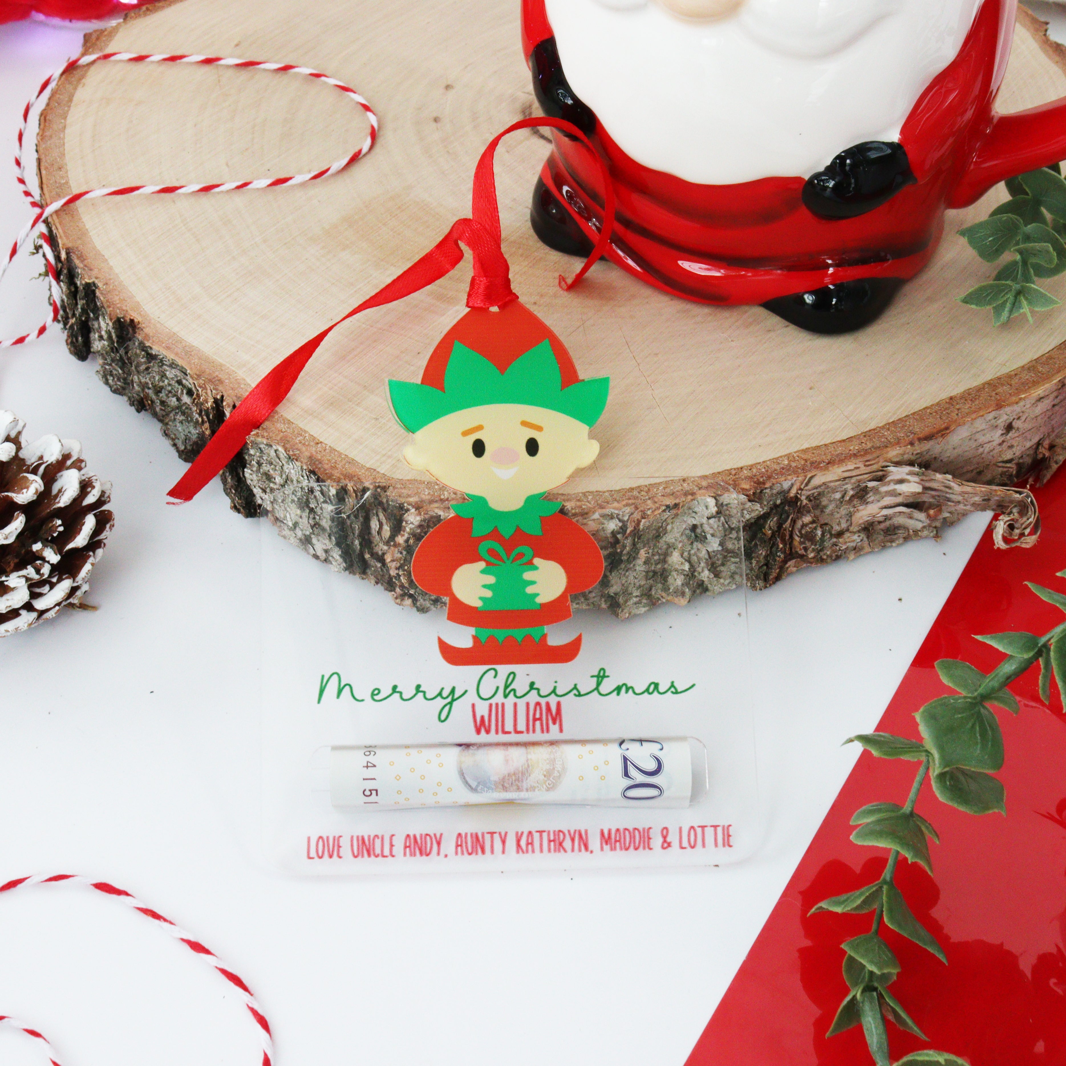 Personalised Money Holder Elf