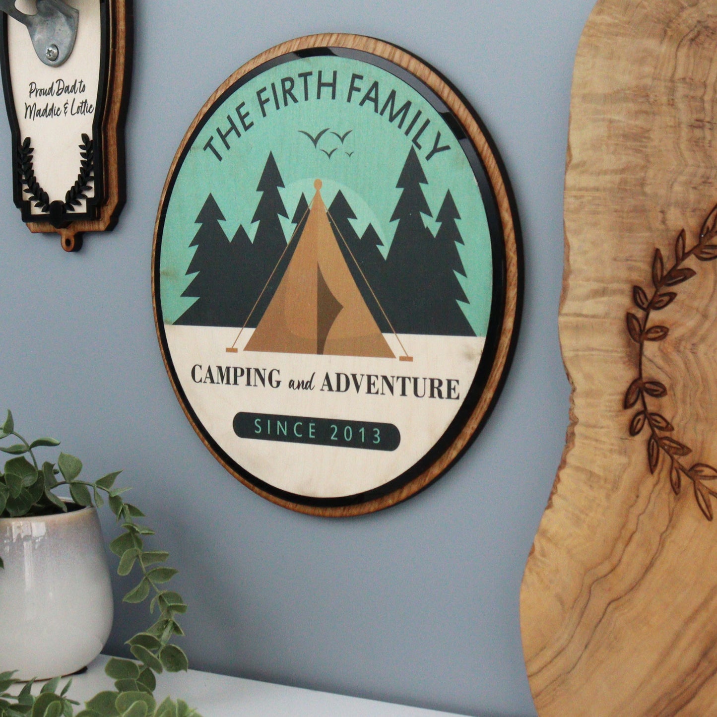 Personalised Family Adventure Wooden Print
