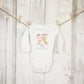 personalised first mothers day baby grow with giraffe design