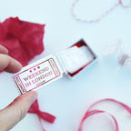 personalised gift tokens for Mother's Day redeemable ticket stubs