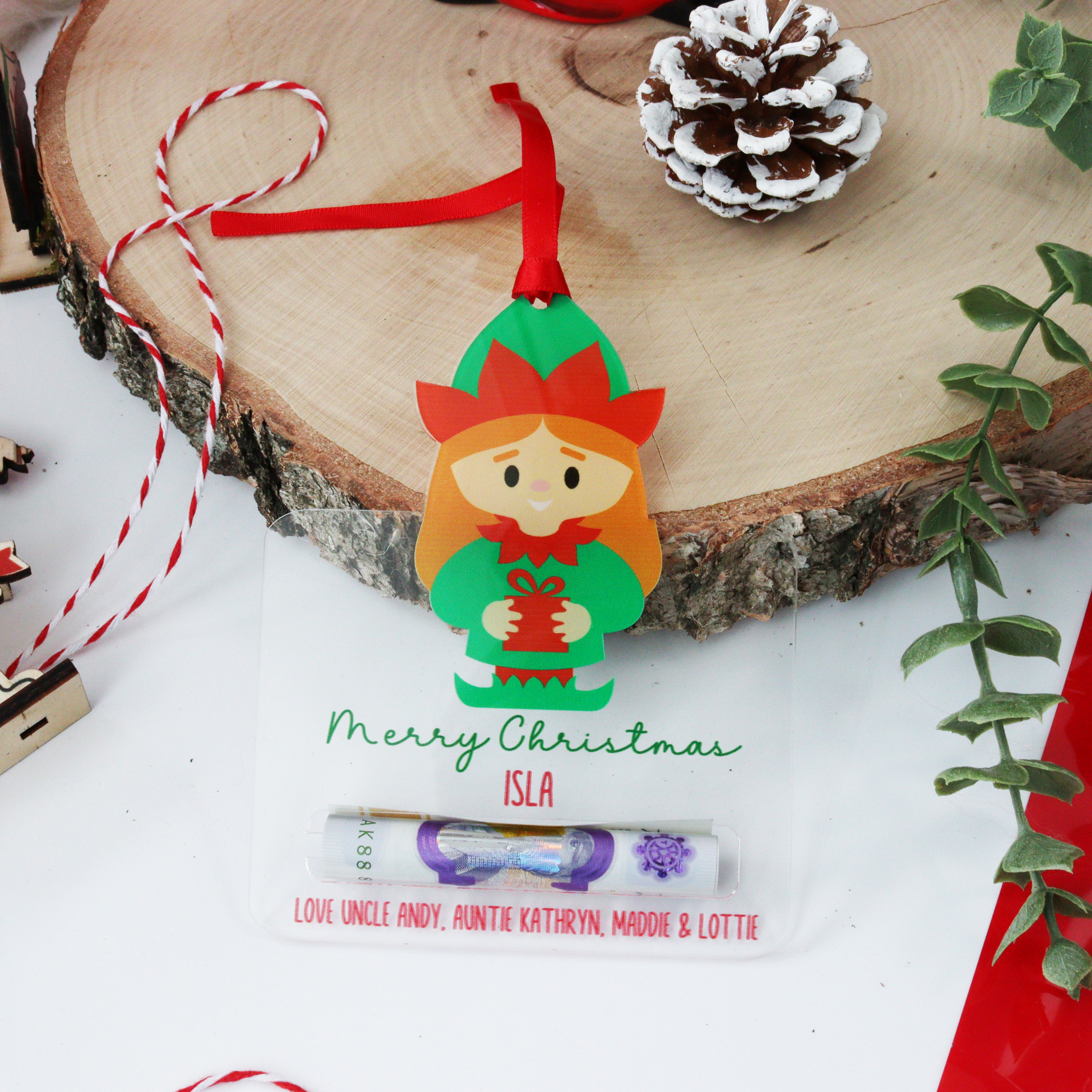Personalised Money Holder Elf