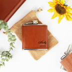 Personalised Pu Leather Wedding Hip Flask