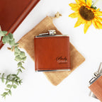 Personalised Pu Leather Wedding Hip Flask
