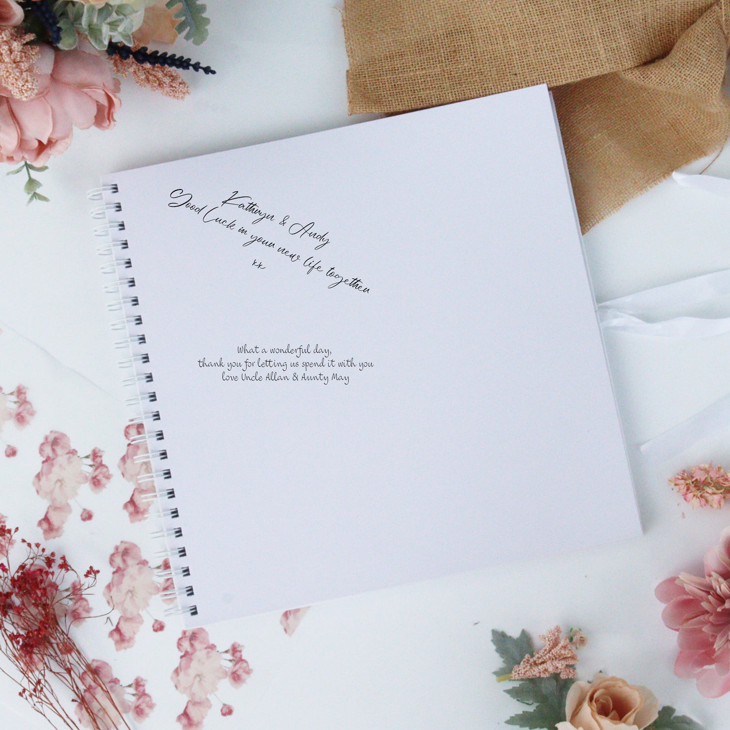 Personalised Sunflower Wedding Guest Book