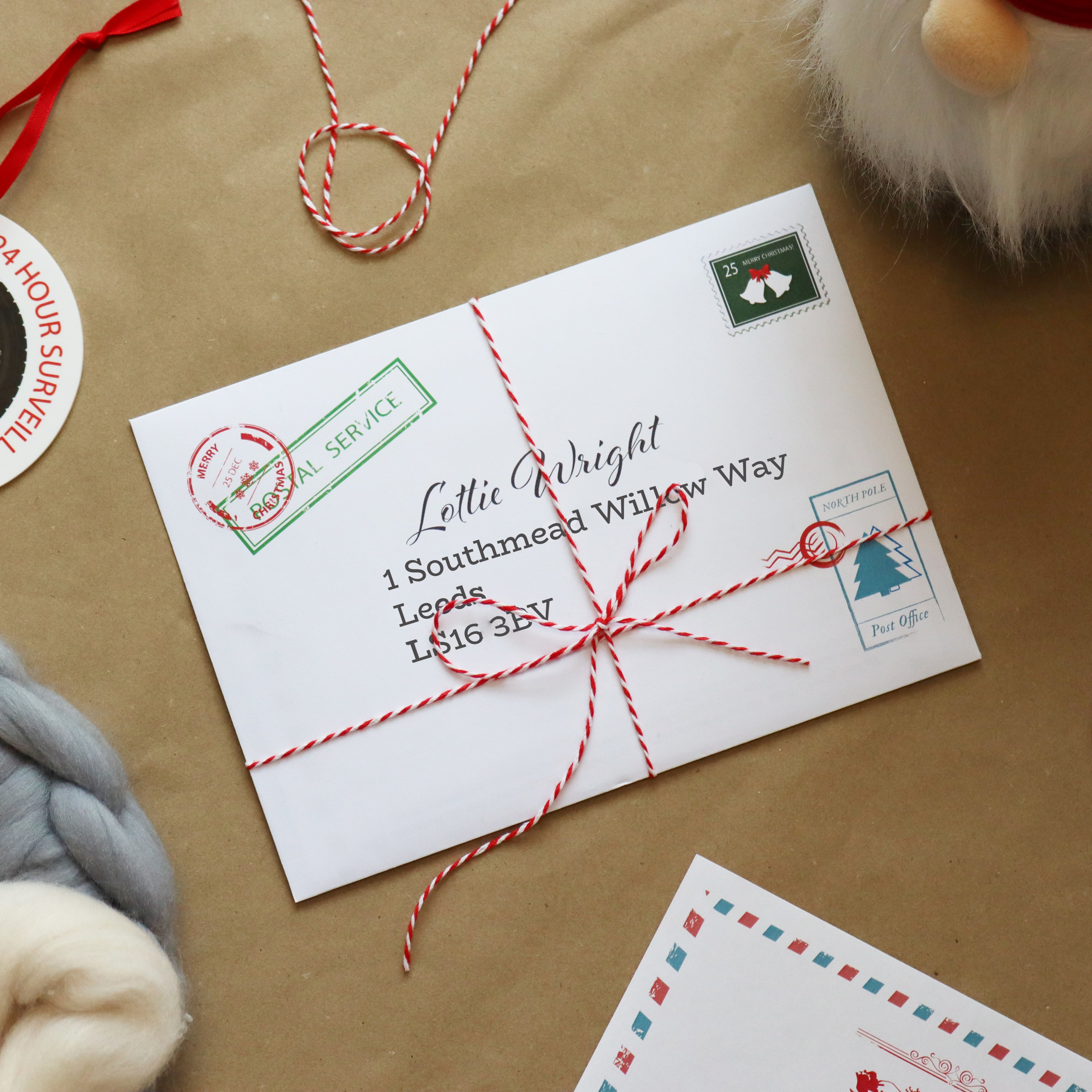 Personalised Letter From Santa With Santa Camera Bauble