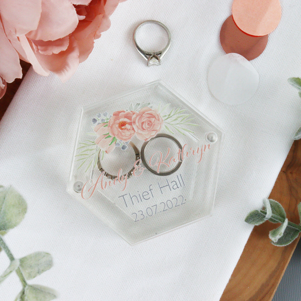 Personalised Acrylic Wedding Ring Box