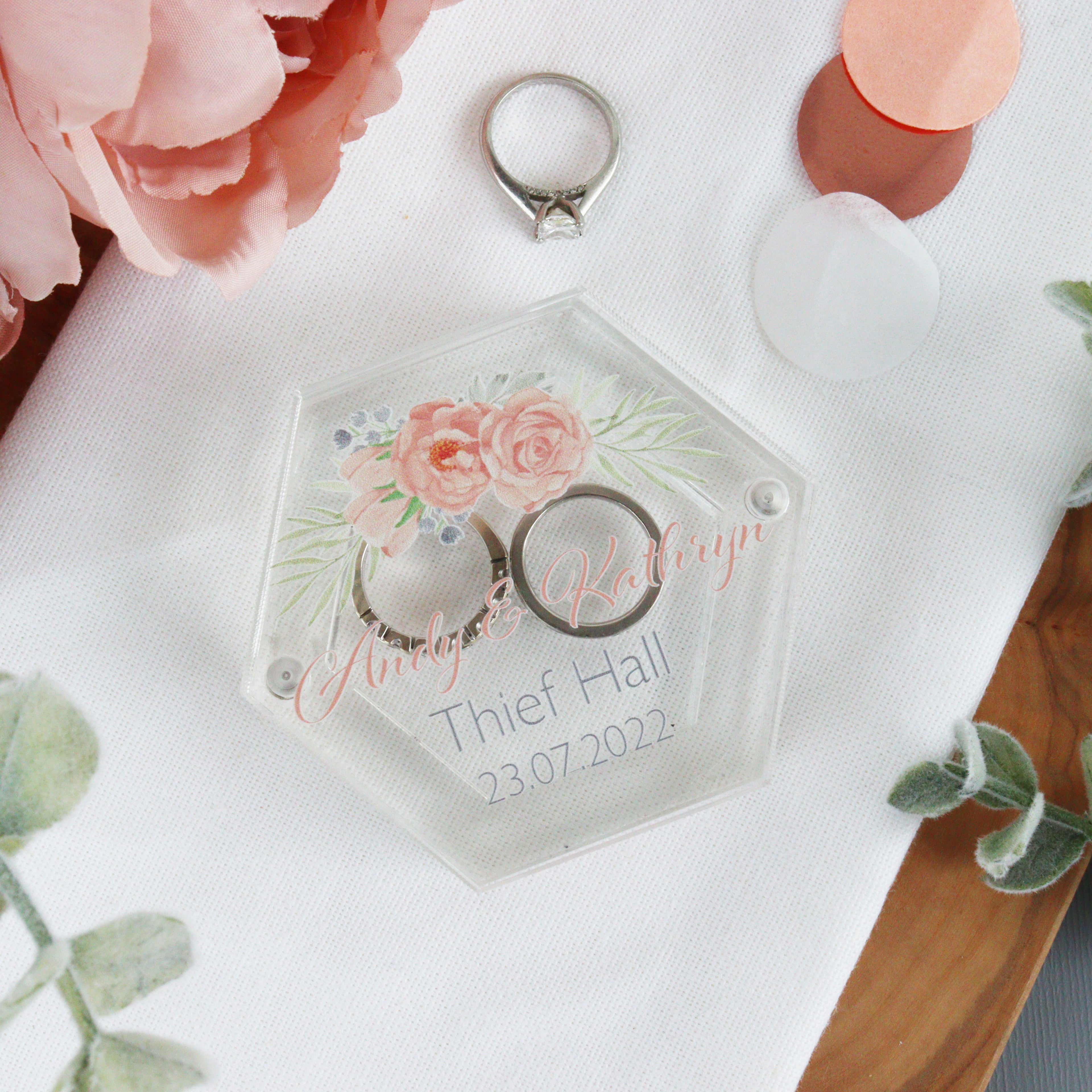 Personalised Acrylic Wedding Ring Box