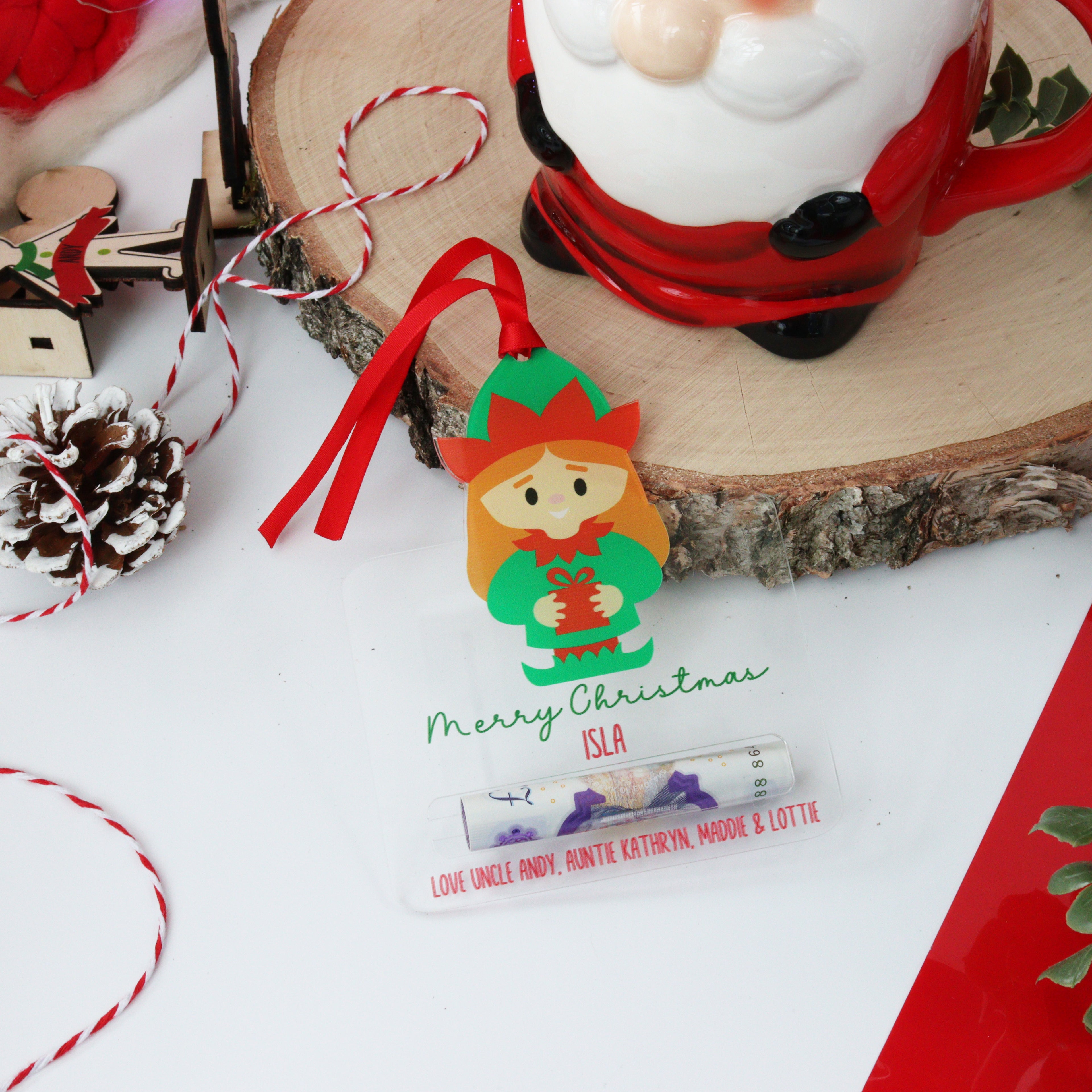 Personalised Money Holder Elf