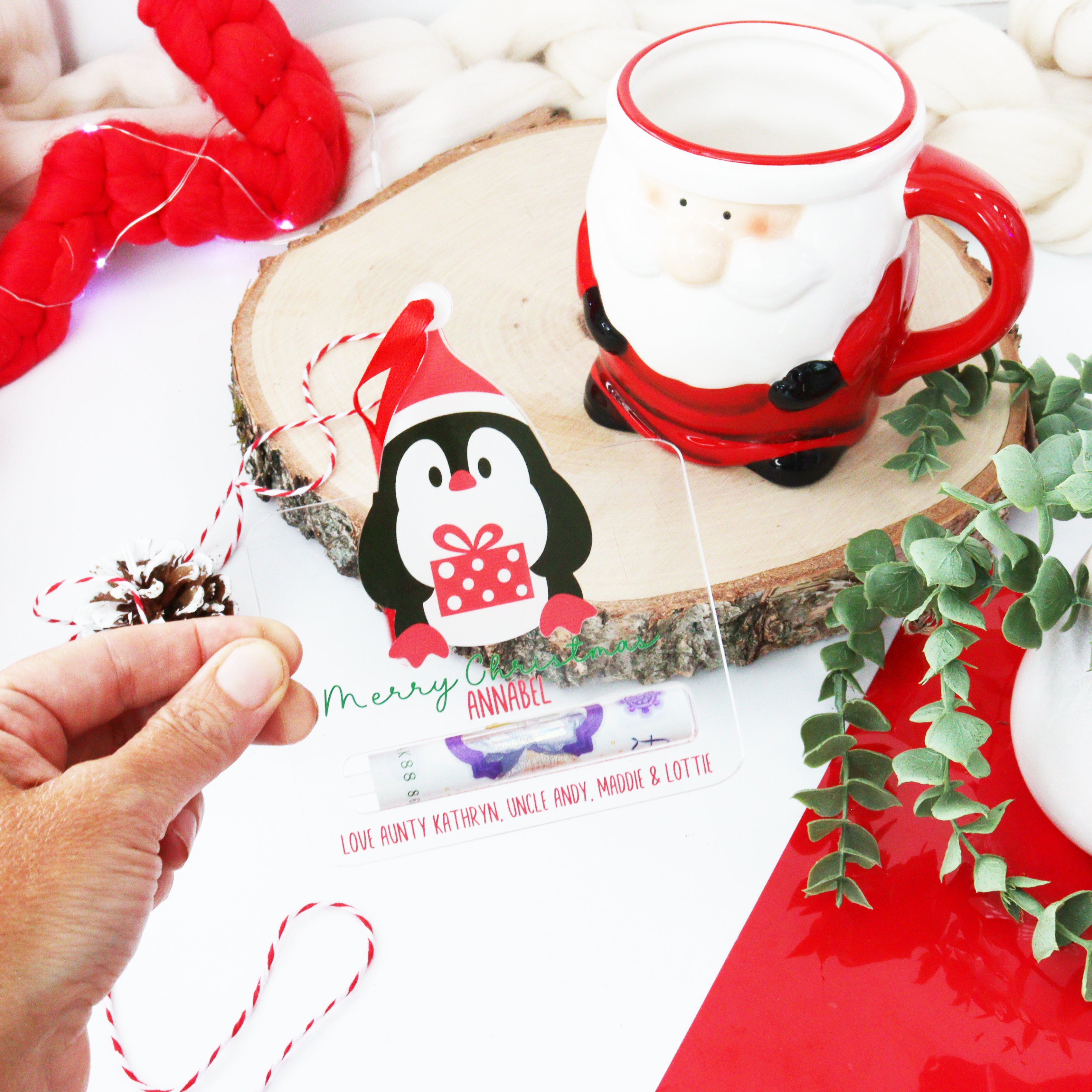 Personalised Money Gift Holder Penguin