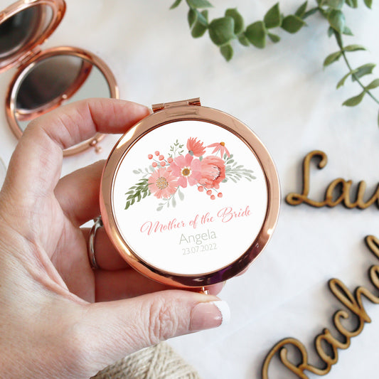 Personalised Bridal Party Compact Mirror