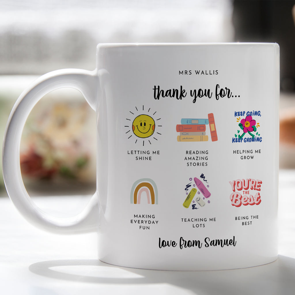 Personalised Thank You Teacher End Of Term Mug