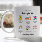 Personalised Thank You Teacher End Of Term Mug