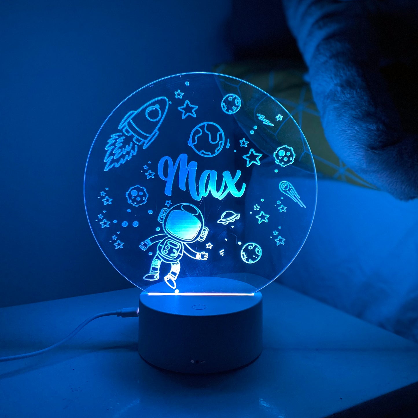 Personalised LED Space Theme Night Light