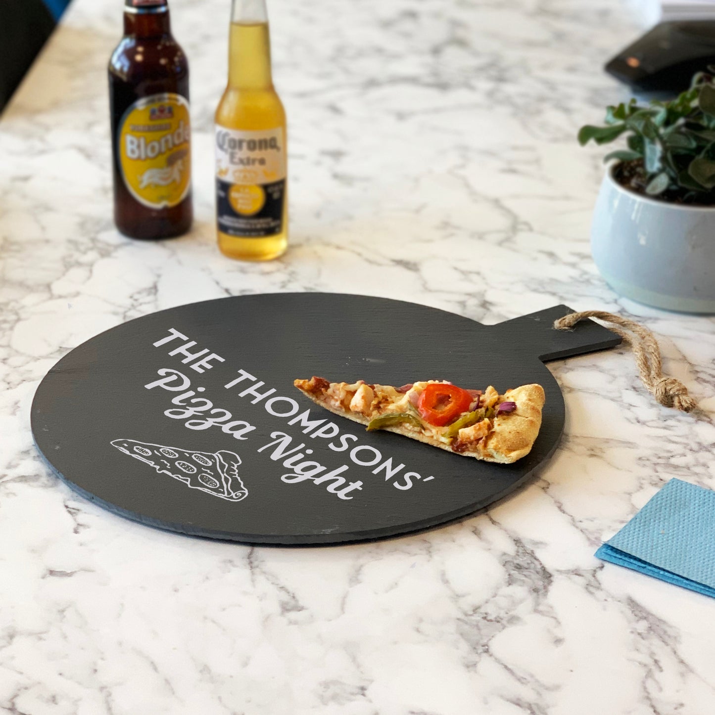 Personalised Slate Pizza Slice Board
