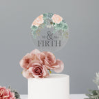 Wedding Cake Topper Blush Pink And Floral