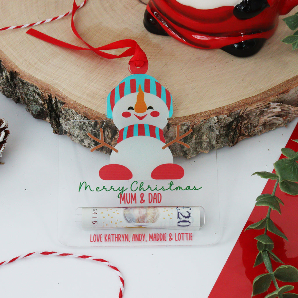 Personalised Money Holder Snowman