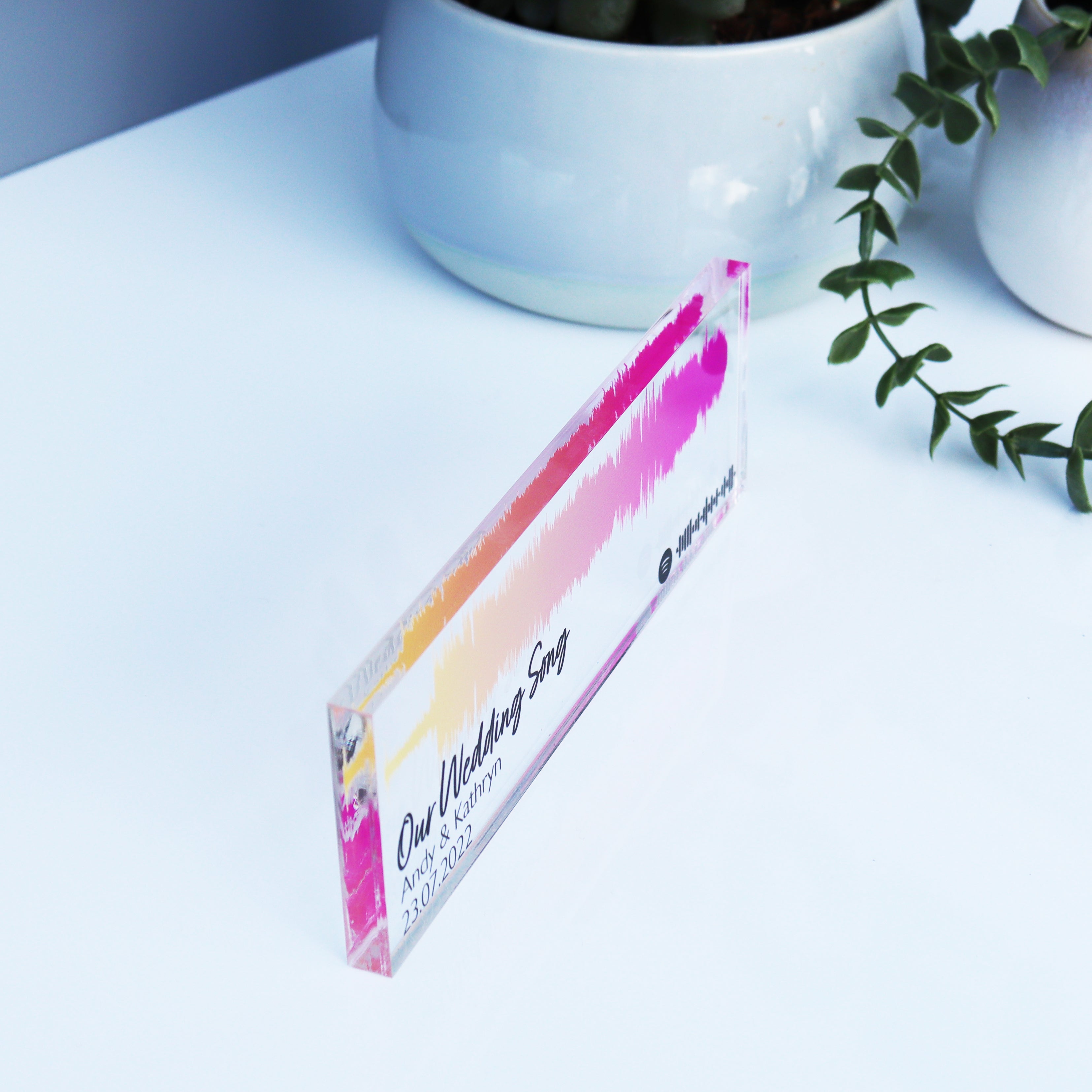 First Dance Wedding Soundwave Acrylic Block