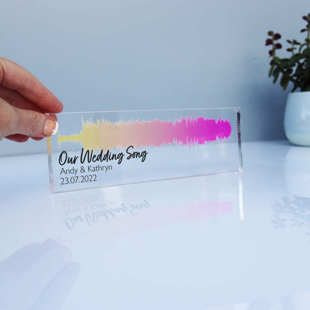First Dance Wedding Soundwave Acrylic Block