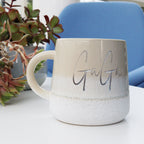 Stoneware Glazed Hand Engraved Mug