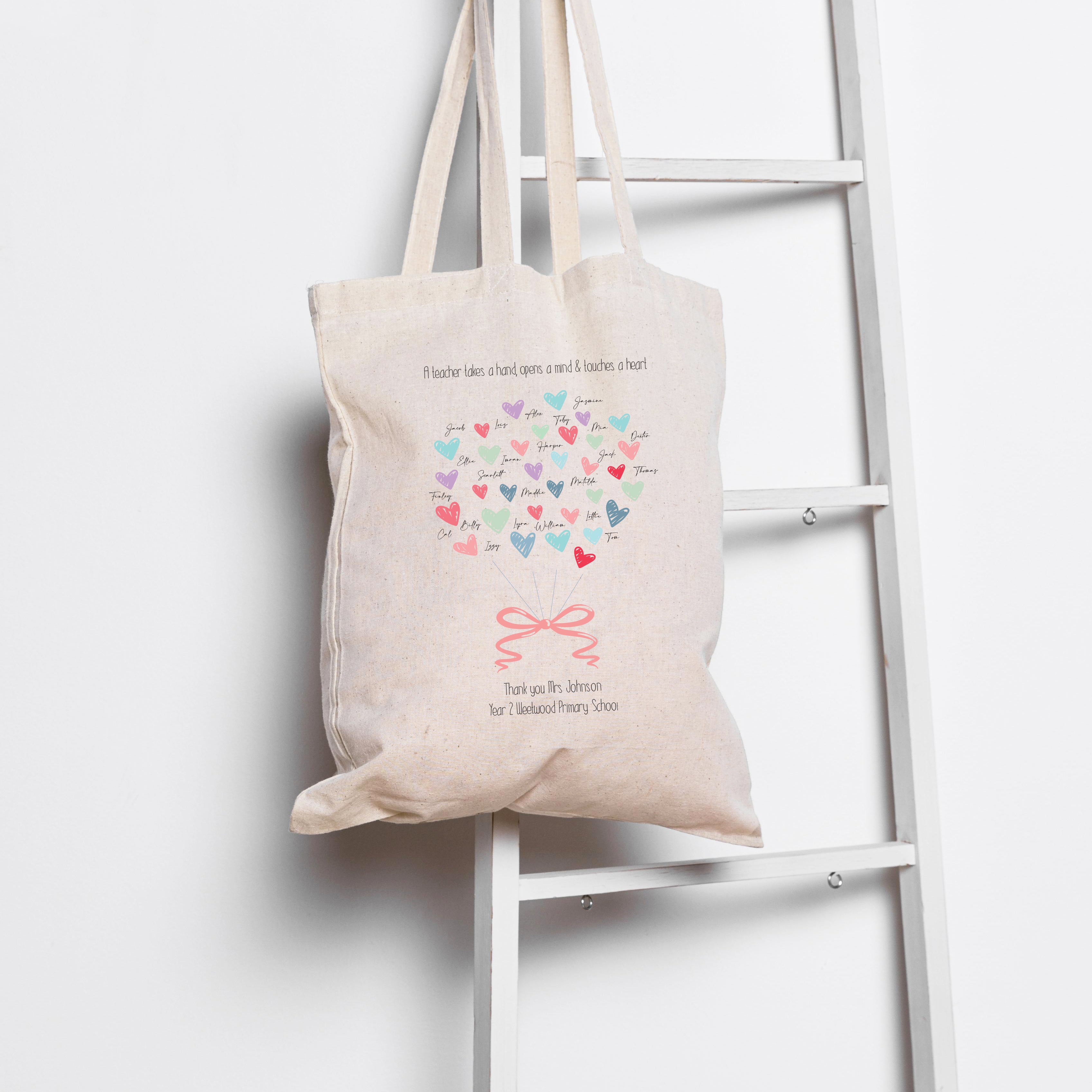 Personalised Teacher Tote Gift Bag