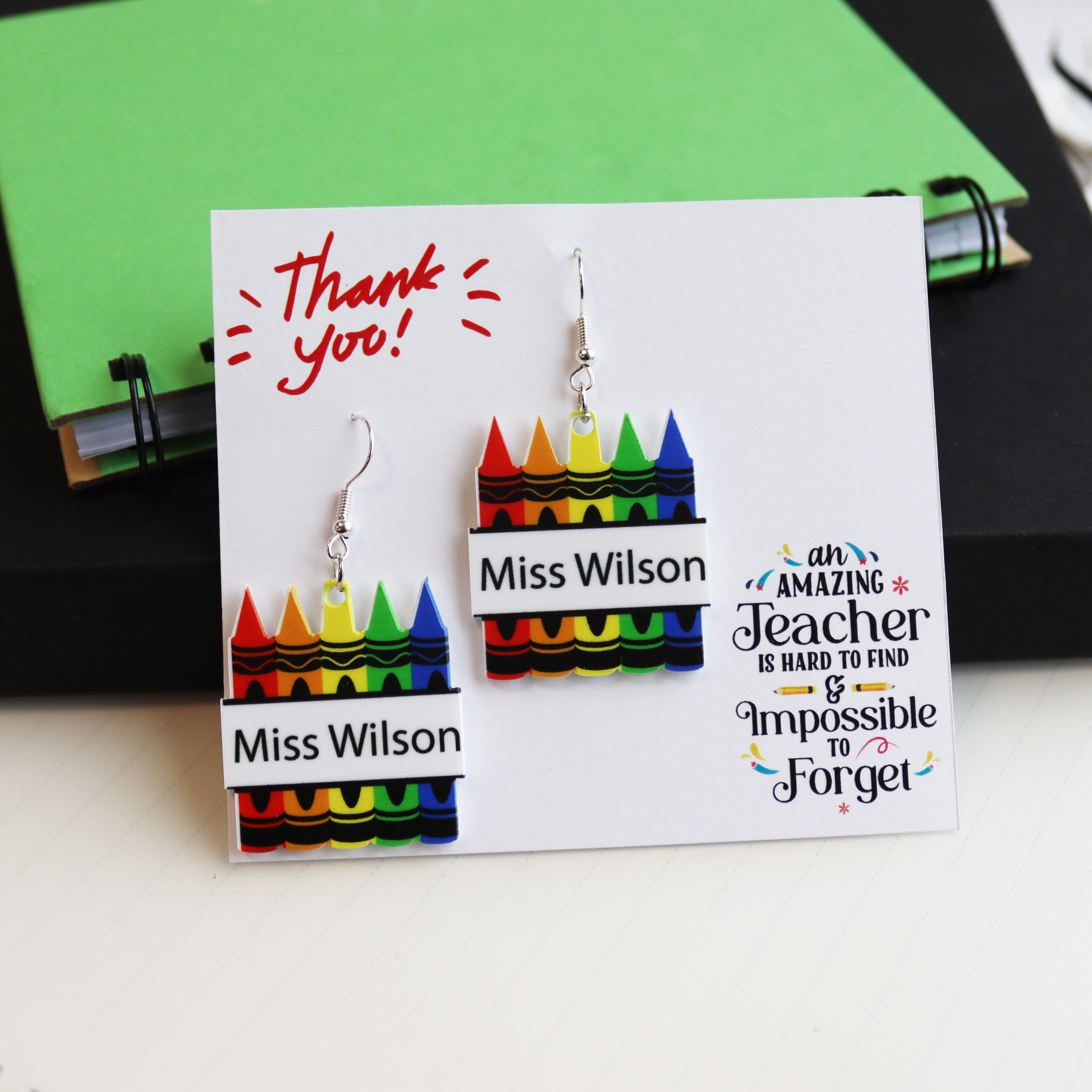 Personalised Teacher Earrings