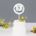 Personalised Wedding Cake Topper Botanical