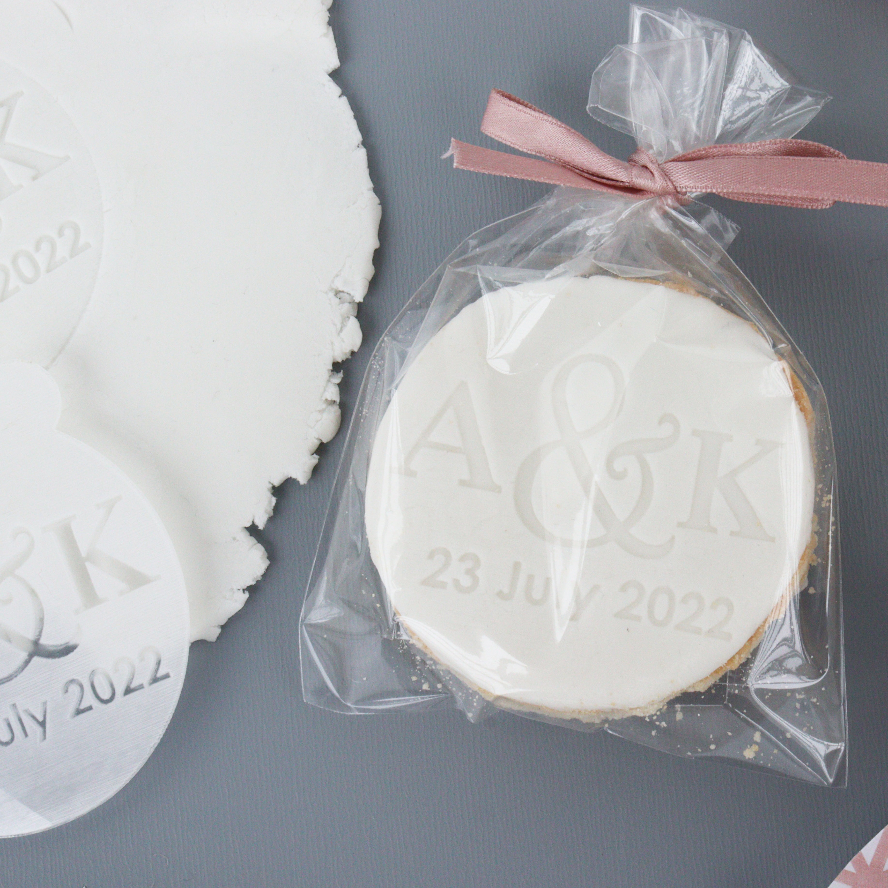 Personalised Wedding Cookie Embosser Fondant Biscuit Stamp