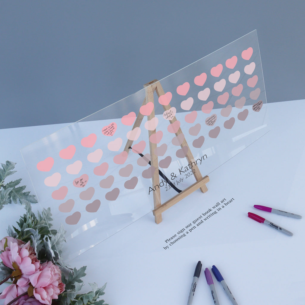 personalised wedding guest book keepsake wedding guest book wall art unusual modern wedding guest book