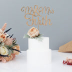 Personalised Wooden Name Wedding Cake Topper