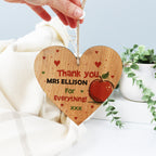 Personalised Thank You Teacher Heart Gift
