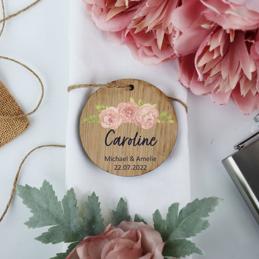 Personalised Printed Wooden Wedding Place Settings