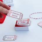 Personalised Date Ideas Ticket Stub Tokens Valentine's Day